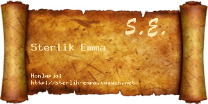 Sterlik Emma névjegykártya