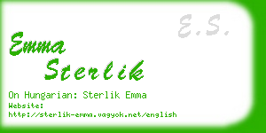 emma sterlik business card